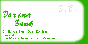 dorina bonk business card